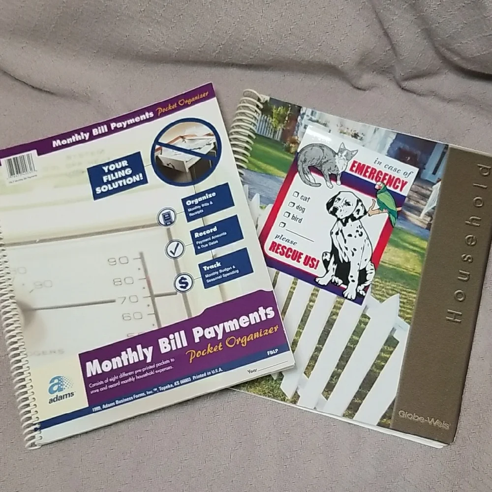 Bundle Of 2 Monthly Bill Organizers